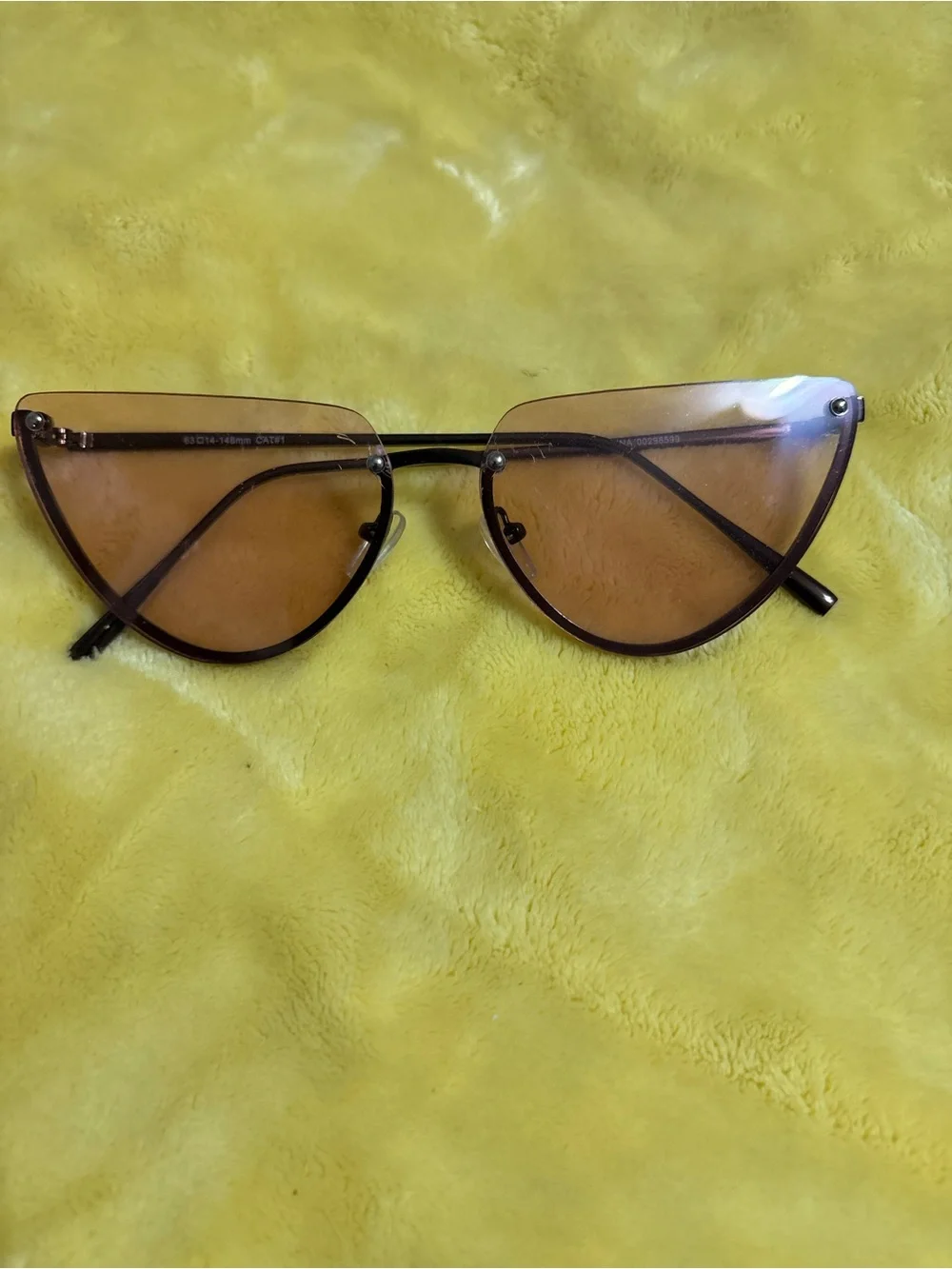 Women's Brown-Tinted Rimless Sunglasses